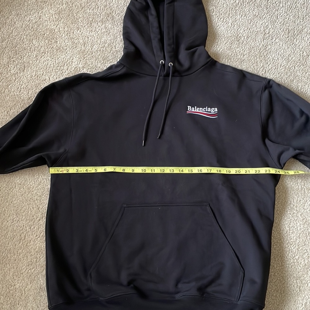 Balenciaga Campaign Embroidered Logo Medium Fit Hoodie - Picture 3 of 10